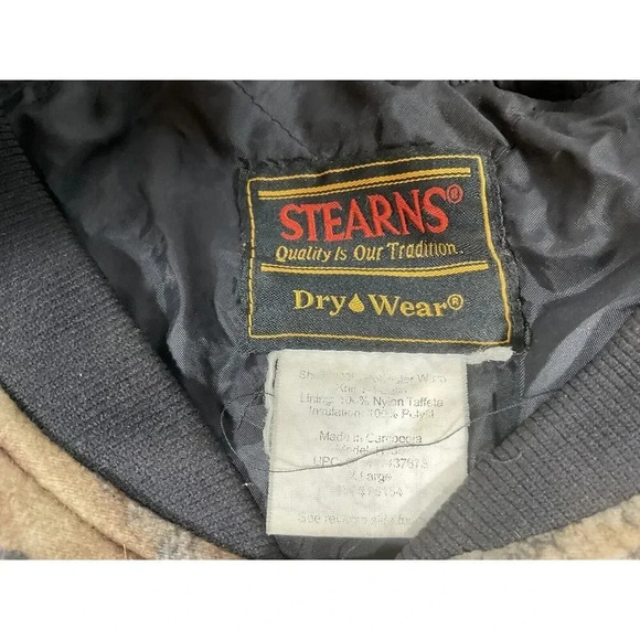 Stearns Mossy Oak Camo Jacket Dry Wear XL Quilted Water Resist Vintage Hunting - Picture 2 of 7